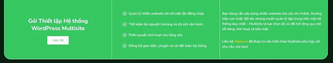 Gói thiết lập hệ thống multisite