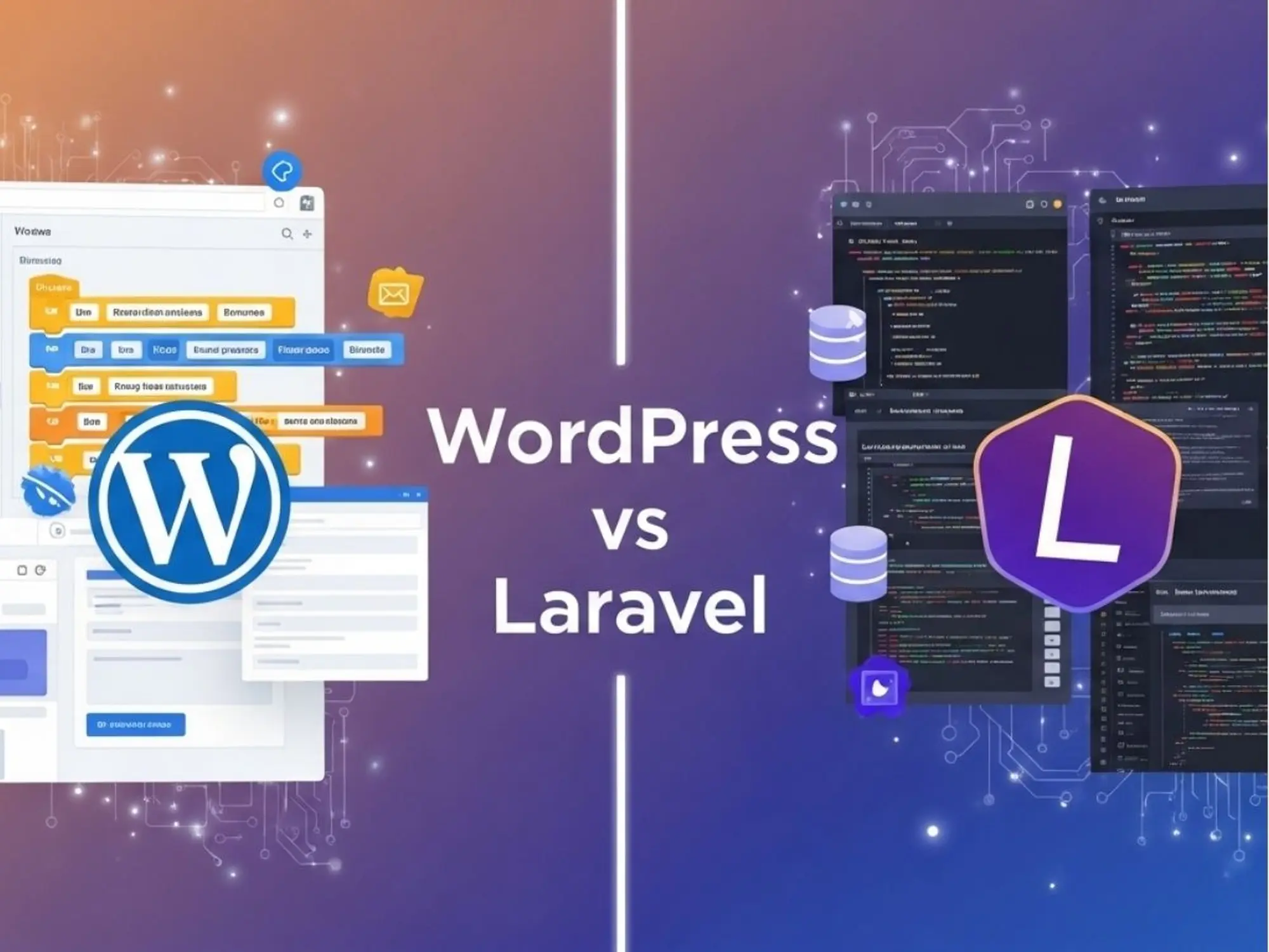 So sánh WordPress với Laravel về cấu trúc
