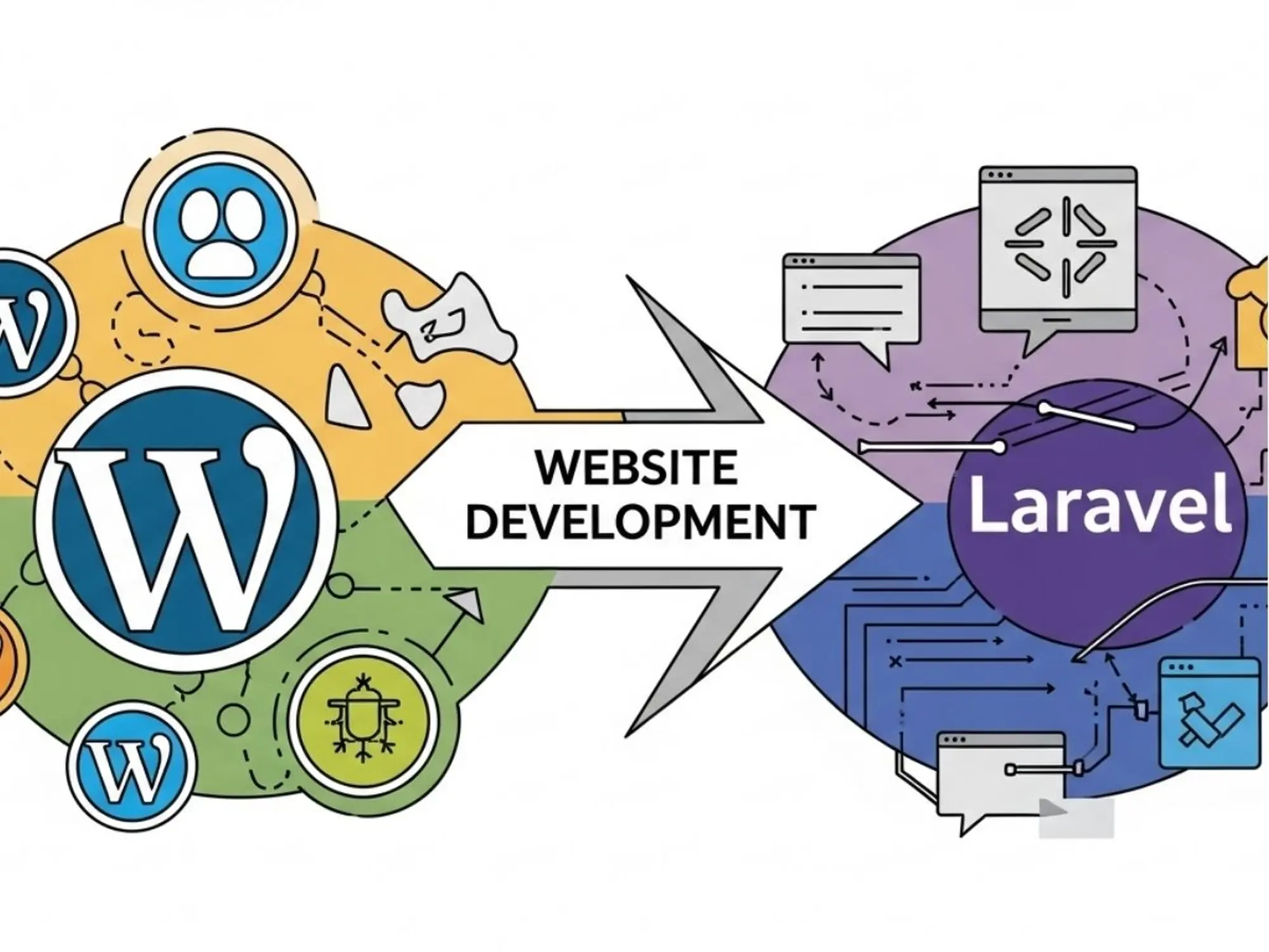 So sánh WordPress với Laravel về phát triển website