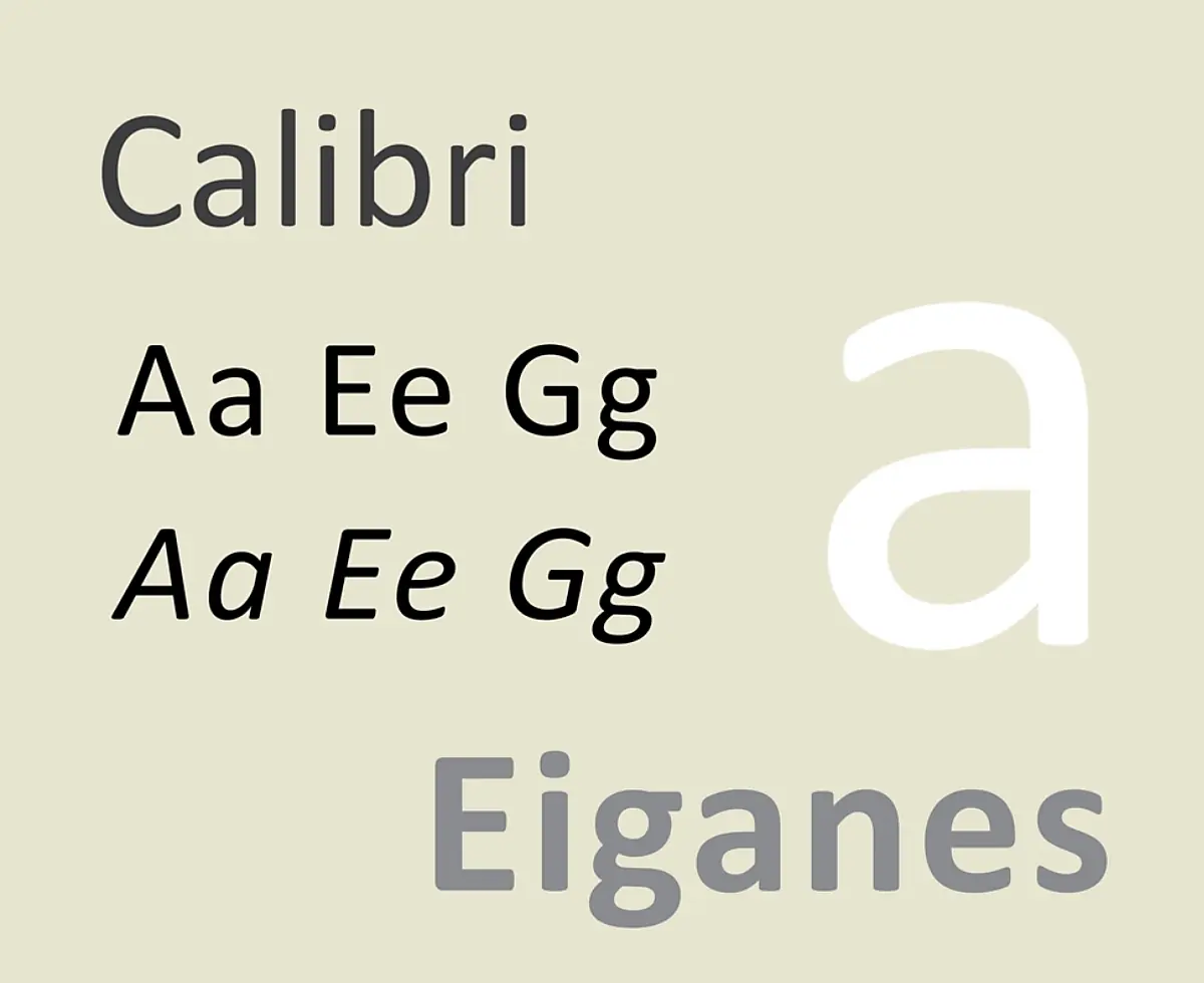 Font chữ Font Calibri
