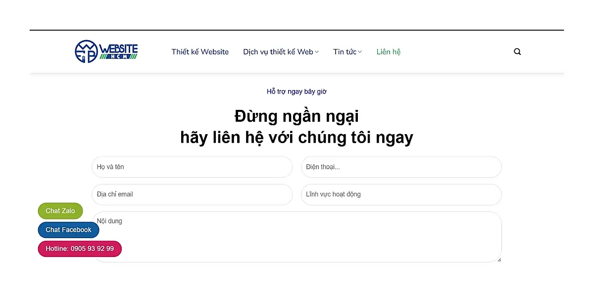 Liên Hệ Ngay Để Được Tư Vấn Thiết Kế Website HCM Miễn Phí!