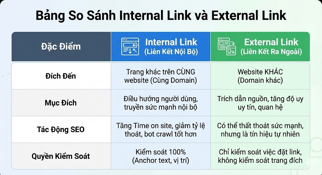 Phân biệt Internal Link và External Link